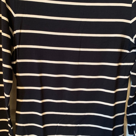 STRIPED DARK NAVY TOP - MODALF TURTLENECK - Picture 3 of 8